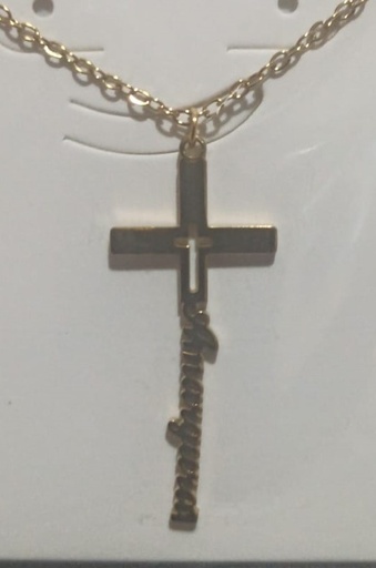 Collar de cruz dorada Amargura